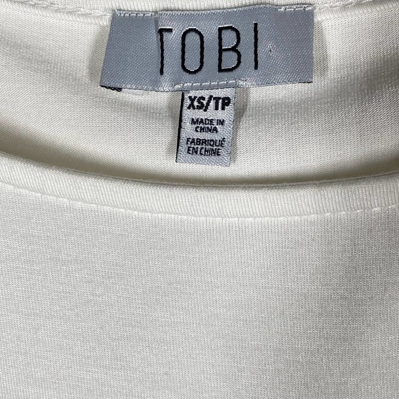 Tobi Oversized Short Sleeve Modal T Shirt White Size XS - Picture 4 of 4